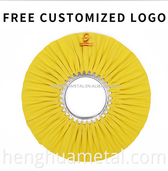 Henghua 2022 KOSTENLOSES Customized Logo Wear-Resisting Yellow Stoffpolierrad
